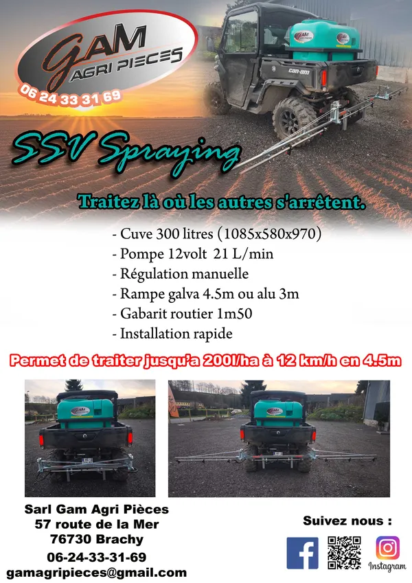 SSV Spraying — ficha técnica
